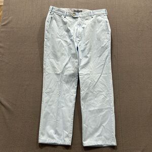 Peter Millar Pants Mens 34x28 Baby Blue Chino Preppy Cotton Flat Front